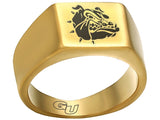 Gonzaga Bulldogs Ring Gold Titanium Ring Sizes 8 - 12 #gonzaga #bulldogs