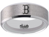 Boston Red Sox Ring Silver Wedding Ring Sizes 6 - 13 #redsox