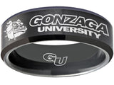 Gonzaga University Ring Bulldogs matte Black Wedding Ring Sizes 6 - 13 #gonzaga #bulldogs