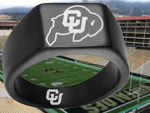 Colorado Buffaloes Ring Black Titanium Ring | Sizes 8-12 #buffs #ncaa