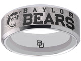 Baylor Bears Ring Silver Wedding Band | Sizes 6-13 #bu #baylor #bears