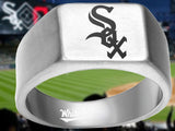 Chicago White Sox Ring Silver Titanium Ring Sizes 8 - 12 #whitesox #mlb