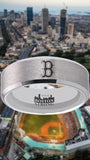 Boston Red Sox Ring Silver Wedding Ring Sizes 6 - 13 #redsox