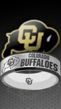 Colorado Buffaloes Ring Silver & Black Wedding Band | Sizes 6-13 #buffs #ncaa