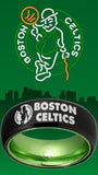 Boston Celtics Ring Black & Green Wedding Ring Sizes 6-13 #boston #celtics