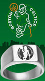 Boston Celtics Ring Silver 10mm Ring Sizes 8-12 #boston #celtics #nba