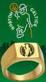 Boston Celtics Ring Gold 10mm Ring Sizes 8-12 #boston #celtics