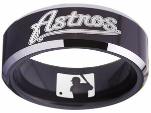 Houston Astros Ring Black Ring 8mm Tungsten Ring #mlb #astros