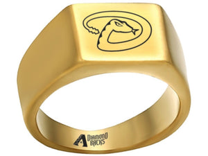 Arizona Diamondbacks Gold Titanium Steel Ring #arizona #diamondbacks #mlb