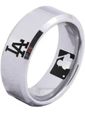 LA Dodgers Ring Silver Ring 8mm Tungsten Ring #mlb #dodgers