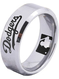 LA Dodgers Ring Silver Ring 8mm Tungsten Ring #mlb #dodgers