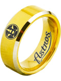 Houston Astros Ring Gold Ring 8mm Tungsten Ring #mlb #astros