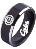 Chicago Cubs Ring Black Ring 8mm Tungsten Ring #mlb #cubs