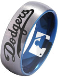 LA Dodgers Ring | Silver & Blue Wedding Band | Sizes 6-13 #dodgers