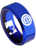 Chicago Cubs Ring Blue Ring 8mm Tungsten Ring #mlb #cubs