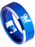 Milwaukee Brewers Ring blue ring 8mm Tungsten Ring #mlb #brewers