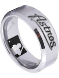 Houston Astros Ring Silver Ring 8mm Tungsten Ring #mlb #astros