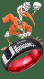 Miami Hurricanes Ring Black & Red Wedding Band | Sizes 6-13 #miami #hurricanes #TheU