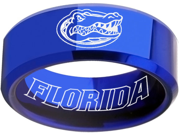 Florida Gators Ring UF Gators Logo Ring Wedding Band Blue #florida #gators